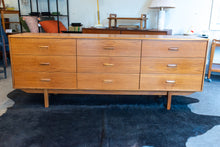 Load image into Gallery viewer, Restored Vintage Teak Nine Drawer Dresser
