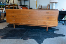 Load image into Gallery viewer, Restored Vintage Teak Nine Drawer Dresser

