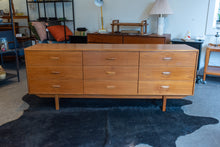 Load image into Gallery viewer, Restored Vintage Teak Nine Drawer Dresser
