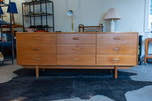 Load image into Gallery viewer, Restored Vintage Teak Nine Drawer Dresser
