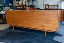 Load image into Gallery viewer, Restored Vintage Teak Nine Drawer Dresser
