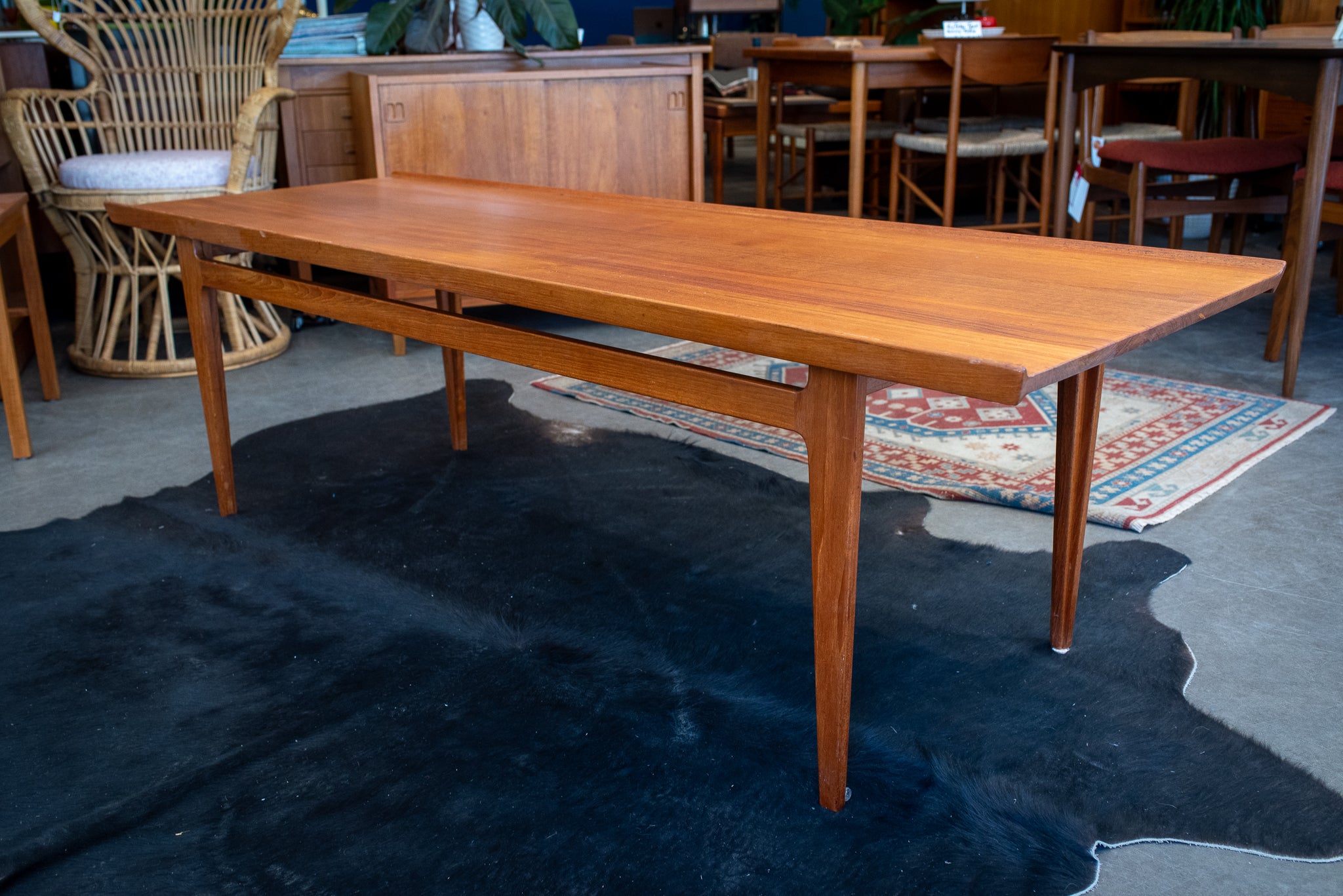 Vintage Solid Teak Coffee Table by Finn Juhl for France and Sons