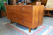 Load image into Gallery viewer, Vintage Teak Six Drawer Dresser
