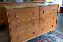 Load image into Gallery viewer, Vintage Six Drawer Low Dresser
