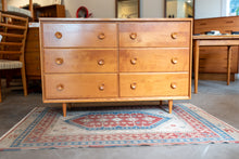 Load image into Gallery viewer, Vintage Six Drawer Low Dresser

