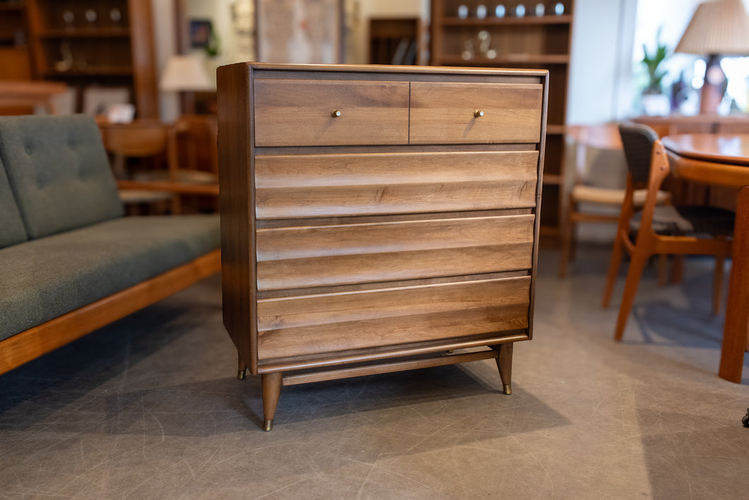 Restored Solid Birch Tallboy Dresser