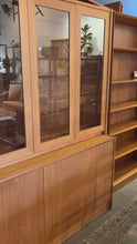 Load and play video in Gallery viewer, Vintage Teak Cabinet with Glass Topper
