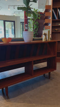 Load and play video in Gallery viewer, Vintage Teak Book Shelf/Display Cabinet
