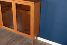 Load image into Gallery viewer, Vintage Teak Display Cabinet with Lighted Interior
