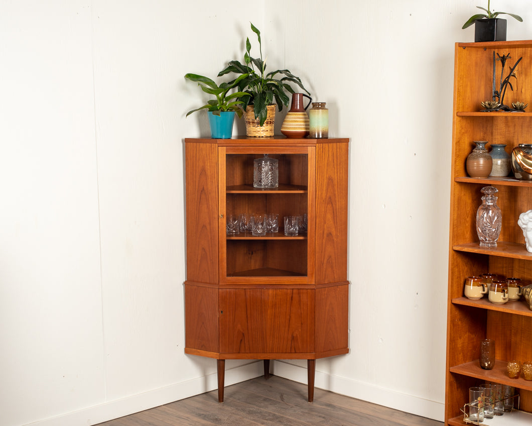 Vintage Teak Corner Cabinet