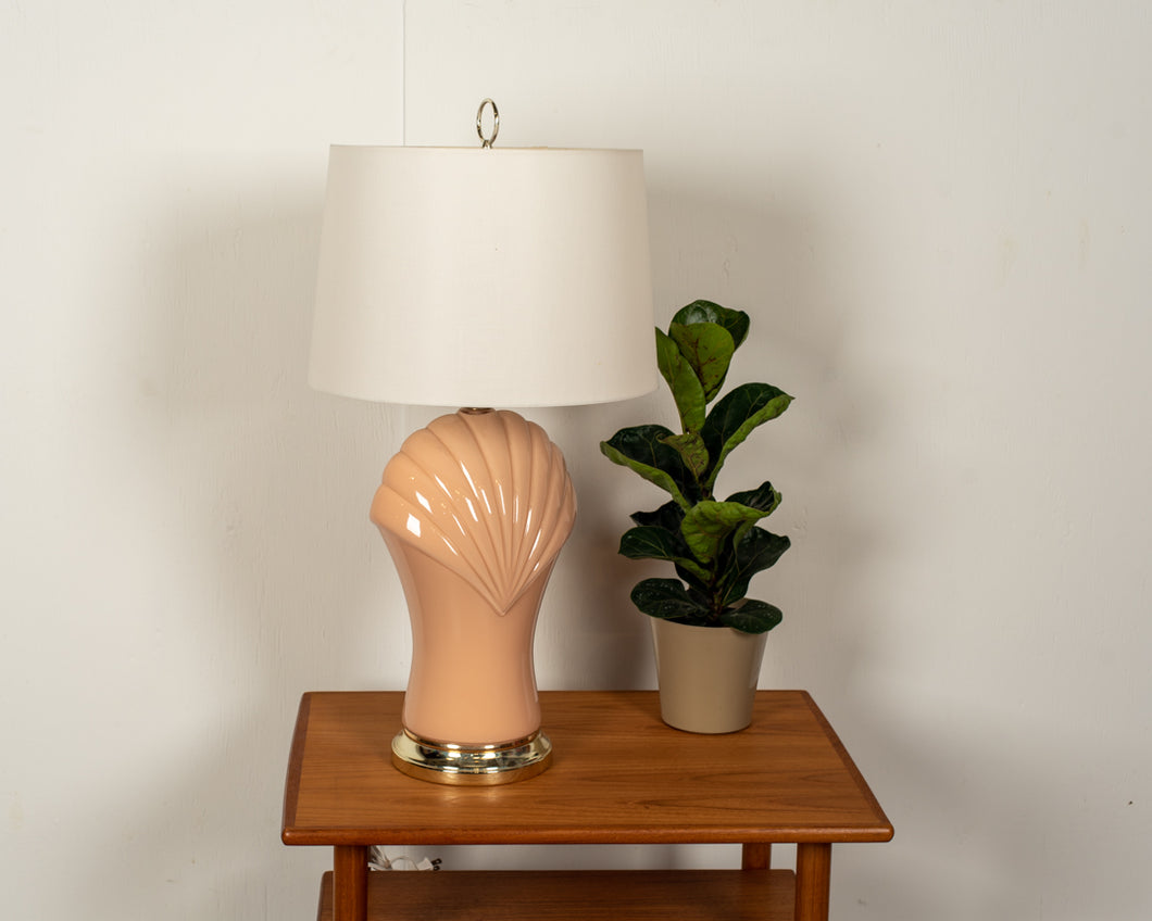 Vintage 80's Shell Table Lamp