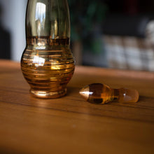 Load image into Gallery viewer, Amber and Gold Decanter
