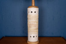 Load image into Gallery viewer, Vintage Teak and Ceramic Table Lamp
