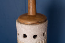 Load image into Gallery viewer, Vintage Teak and Ceramic Table Lamp
