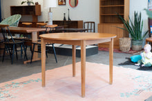 Load image into Gallery viewer, Vintage Teak Round Extendable Table with Leaf

