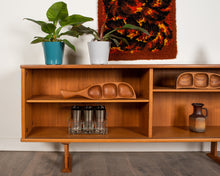 Load image into Gallery viewer, Vintage Teak Bookshelf / Cabinet with Glass Doors
