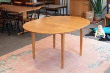 Load image into Gallery viewer, Vintage Teak Round Extendable Table with Leaf
