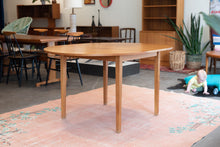 Load image into Gallery viewer, Vintage Teak Round Extendable Table with Leaf
