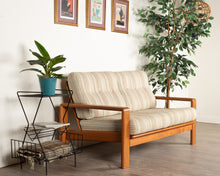 Load image into Gallery viewer, Vintage Teak Love Seat with Slat Back
