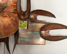 Load image into Gallery viewer, Mid Century Modern Brutalist Brass Wall Sculpture
