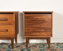 Load image into Gallery viewer, Vintage Bedside Table Pair in Walnut
