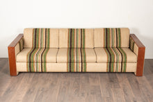 Load image into Gallery viewer, Vintage Teak Sofa with Solid Teak Armsrests

