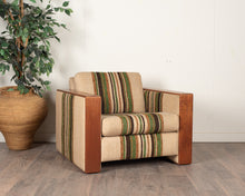 Load image into Gallery viewer, Vintage Teak Club Chair with Solid Teak Armrests
