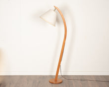 Load image into Gallery viewer, Vintage Danish Solid Teak Bow Lamp
