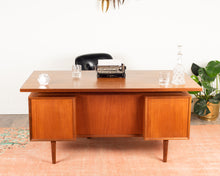 Load image into Gallery viewer, Vintage RS Associates Teak Executive Desk
