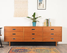 Load image into Gallery viewer, Vintage Teak Nine Drawer Dresser Attributed to RS Associates
