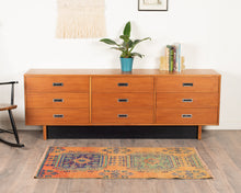 Load image into Gallery viewer, Vintage Teak Nine Drawer Dresser Attributed to RS Associates
