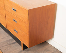 Load image into Gallery viewer, Vintage Teak Nine Drawer Dresser Attributed to RS Associates
