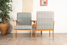 Load image into Gallery viewer, Reupholstered Vintage Teak Lounge Chairs- Set of 2
