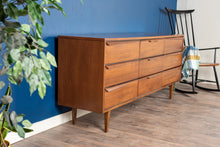 Load image into Gallery viewer, Vintage Vic-Art Walnut Nine Drawer Dresser with Mirror
