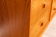 Load image into Gallery viewer, Vintage Teak Nine Drawer Dresser
