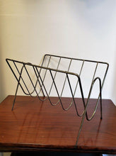Load image into Gallery viewer, Brass Wire Magazine Rack - 589
