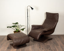 Load image into Gallery viewer, Vintage Italian Leather Lounge Chair and Ottoman
