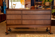 Load image into Gallery viewer, Vintage Honderich Six Drawer Walnut Dresser
