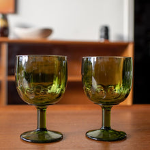 Load image into Gallery viewer, Green Goblets Set of 2
