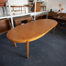 Load image into Gallery viewer, Vintage Danish Dyrlund Teak Dining Table
