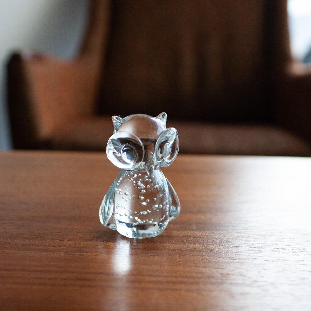 Glass Owl Figurine - 726