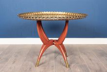 Load image into Gallery viewer, Moroccan Brass Tray Table
