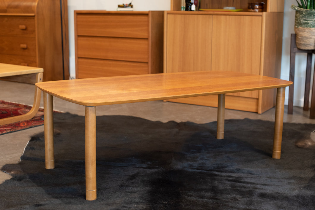 Refinished Teak Top Coffee Table