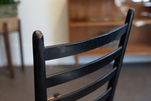Load image into Gallery viewer, Vintage Set of Four Italian Dining Chairs - Black and Cord
