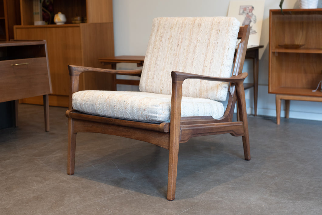 Vintage Wood Frame Lounge Chair