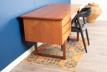 Load image into Gallery viewer, Vintage Teak Desk with Sled Legs

