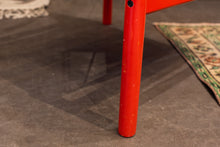 Load image into Gallery viewer, Vintage Red/Orange Safari Armchair with Beige Canvas
