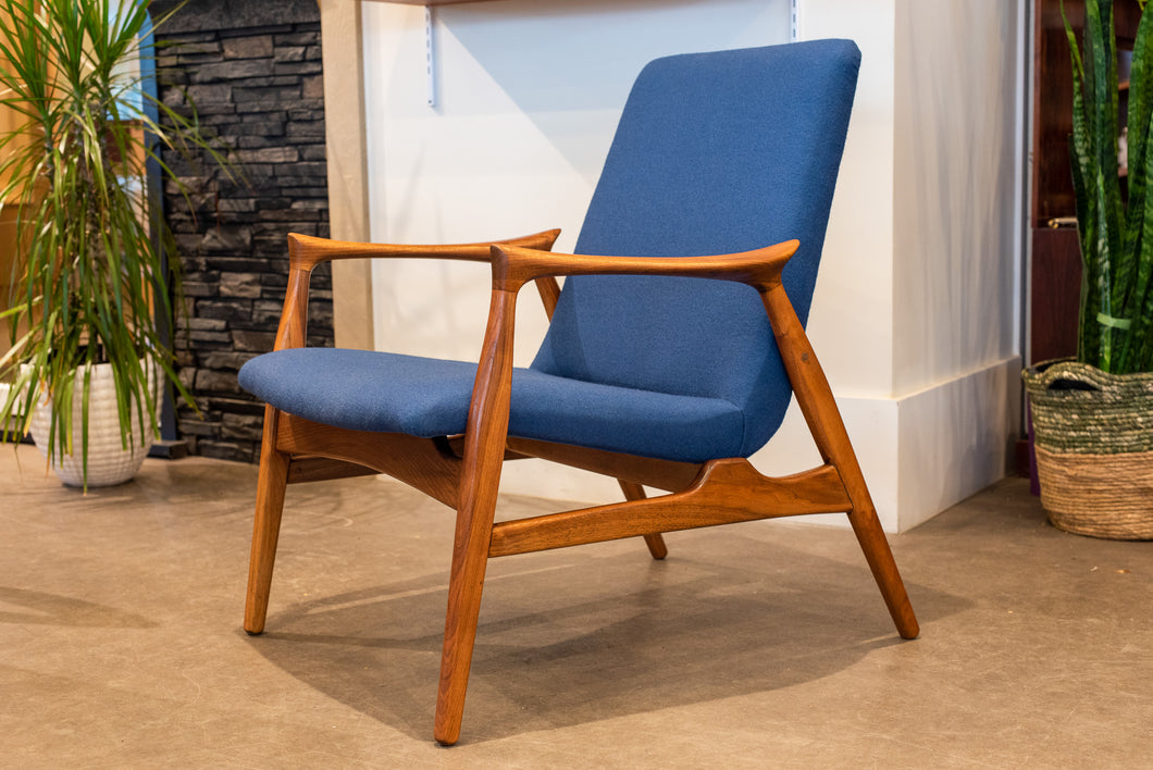 Vintage Walnut Accent Chair in the Style of Arne Hovmand Olsen
