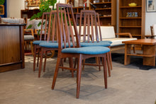 Load image into Gallery viewer, Vintage Teak Tall Back Danish Chairs in the Style of Eva - Set of Five
