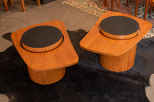 Load image into Gallery viewer, Vintage RS Associates Teak and Black End Tables - Set of Two
